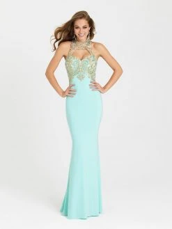 Madison James - 16-396 Dress In Aqua Formal Gowns