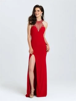 Madison James - 16-402 Dress In Red Formal Gowns