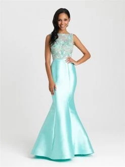 Madison James - 16-410 Dress In Aqua Formal Gowns