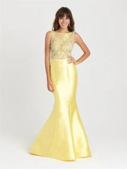 Formal Gowns Madison James - 16-410 Dress In Yellow