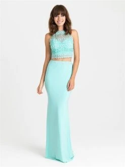 Madison James - 16-412 Dress In Aqua Formal Gowns