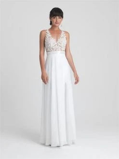 Madison James - 16-413 Dress In White Formal Gowns