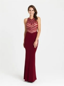 Madison James - 16-414 Dress In Wine Formal Gowns
