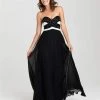 Madison James - 16-427 Dress In Black White