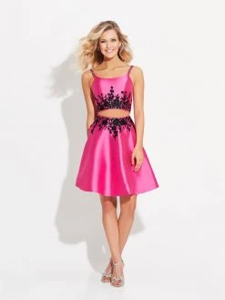 Cocktail Dresses Madison James - 17-511 Two Piece Short Lace Dress