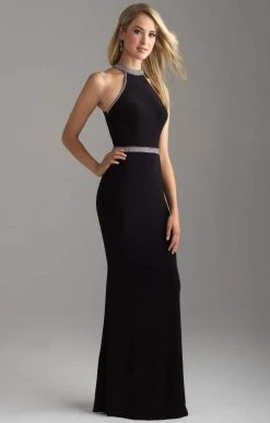 Madison James - 18-612 Jeweled Illusion Racerback Sheath Gown