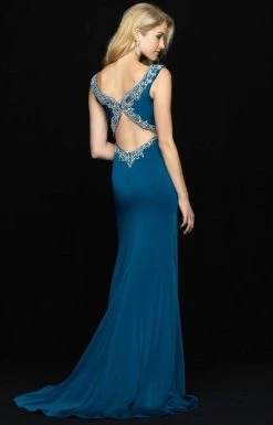 Formal Gowns Madison James - 18-618 Cap Sleeve Jewel Accented Plunging V-Neck Gown 8 Formal Gowns Madison James - 18-618 Cap Sleeve Jewel Accented Plunging V-Neck Gown