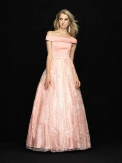 Madison James - 18-622 Off-Shoulder Sheer Sequined Dress Formal Gowns