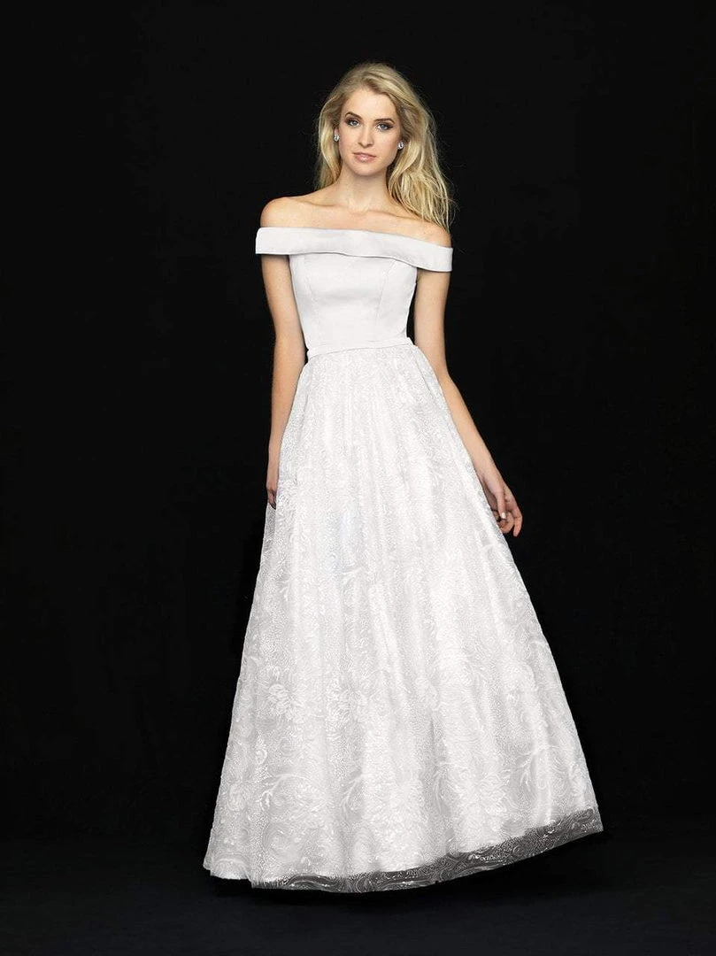 Madison James - 18-622 Off-Shoulder Sheer Sequined Dress Formal Gowns 4 Madison James - 18-622 Off-Shoulder Sheer Sequined Dress Formal Gowns