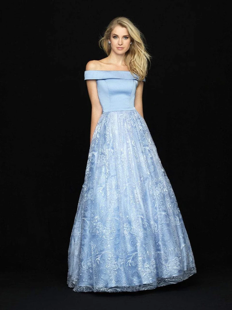 Madison James - 18-622 Off-Shoulder Sheer Sequined Dress Formal Gowns 5 Madison James - 18-622 Off-Shoulder Sheer Sequined Dress Formal Gowns