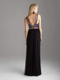 Formal Gowns Madison James - 18-633 Beaded Deep V-neck Chiffon A-line Gown 5 Formal Gowns Madison James - 18-633 Beaded Deep V-neck Chiffon A-line Gown