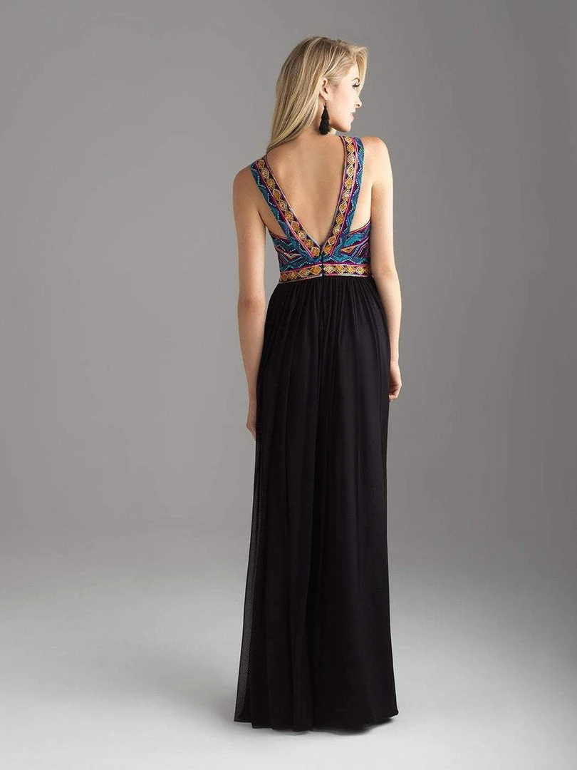 Formal Gowns Madison James - 18-633 Beaded Deep V-neck Chiffon A-line Gown 4 Formal Gowns Madison James - 18-633 Beaded Deep V-neck Chiffon A-line Gown