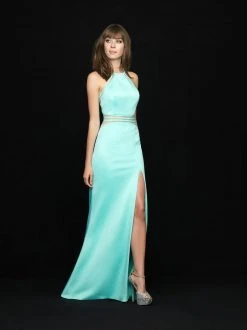 Madison James - 18-641 Strappy Halter Slit Evening Dress 11 Madison James - 18-641 Strappy Halter Slit Evening Dress