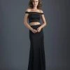 Madison James - 18-648 Two Piece Off Shoulder Fitted Evening Dress Formal Gowns