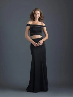 Madison James - 18-648 Two Piece Off Shoulder Fitted Evening Dress Formal Gowns