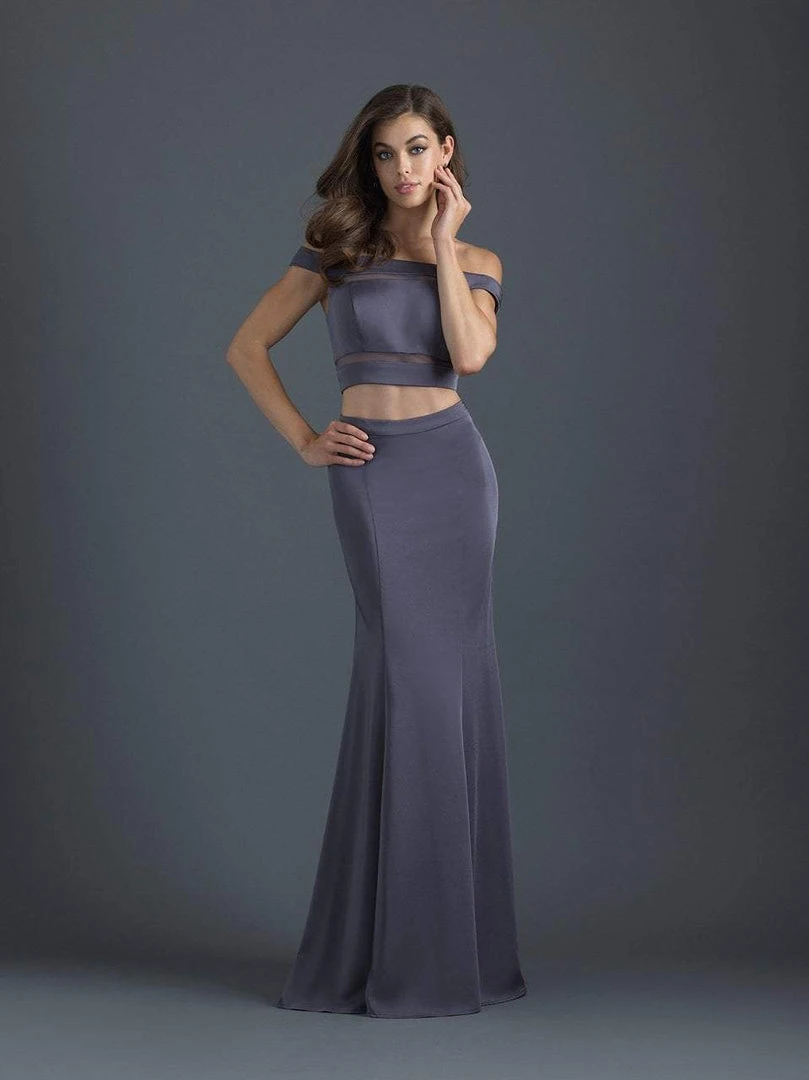 Madison James - 18-648 Two Piece Off Shoulder Fitted Evening Dress Formal Gowns 5 Madison James - 18-648 Two Piece Off Shoulder Fitted Evening Dress Formal Gowns