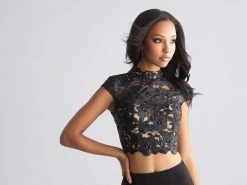 Madison James - 18-655 Two Piece High Neck Evening Gown Formal Gowns