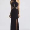 Madison James - 18-661 Fitted Halter Keyhole Evening Dress Formal Gowns 1 Madison James - 18-661 Fitted Halter Keyhole Evening Dress Formal Gowns