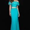 Madison James - 18-667 Pretty Two Piece Off Shoulder Sheath Dress Formal Gowns