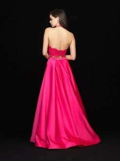 Formal Gowns Madison James - 18-672 Two Piece Halter A-line Dress