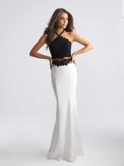 Formal Gowns Madison James - 18-673 Lace Two Piece Sheath Dress