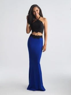 Formal Gowns Madison James - 18-673 Lace Two Piece Sheath Dress