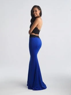 Formal Gowns Madison James - 18-673 Lace Two Piece Sheath Dress