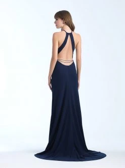 Madison James - 18-677 Sleeveless Halter Sheath Dress