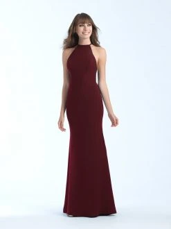 Madison James - 18-677 Sleeveless Halter Sheath Dress