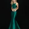 Madison James - 18-689 Embellished Halter Mermaid Dress Formal Gowns 1 Madison James - 18-689 Embellished Halter Mermaid Dress Formal Gowns