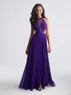 Formal Gowns Madison James - 18-694 Beaded Halter A-line Dress 9 Formal Gowns Madison James - 18-694 Beaded Halter A-line Dress