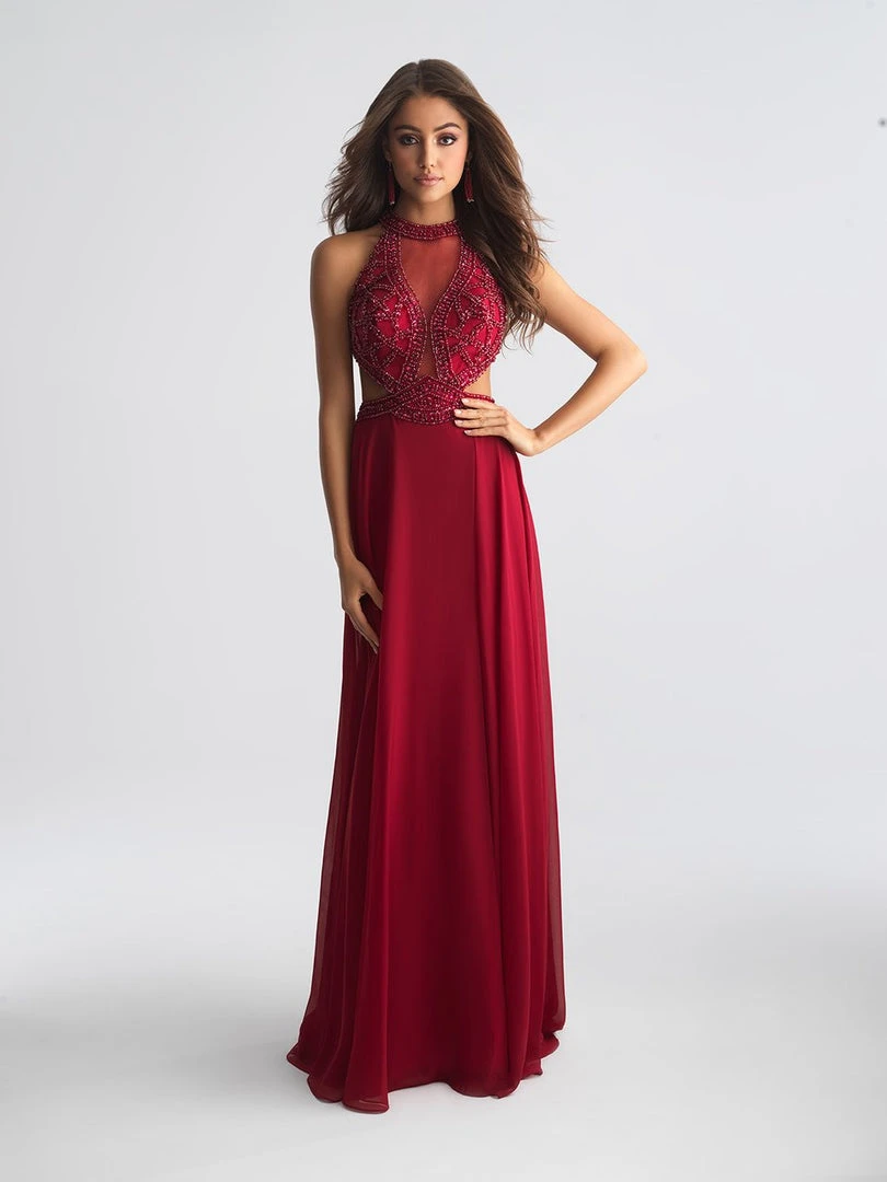 Formal Gowns Madison James - 18-694 Beaded Halter A-line Dress 3 Formal Gowns Madison James - 18-694 Beaded Halter A-line Dress
