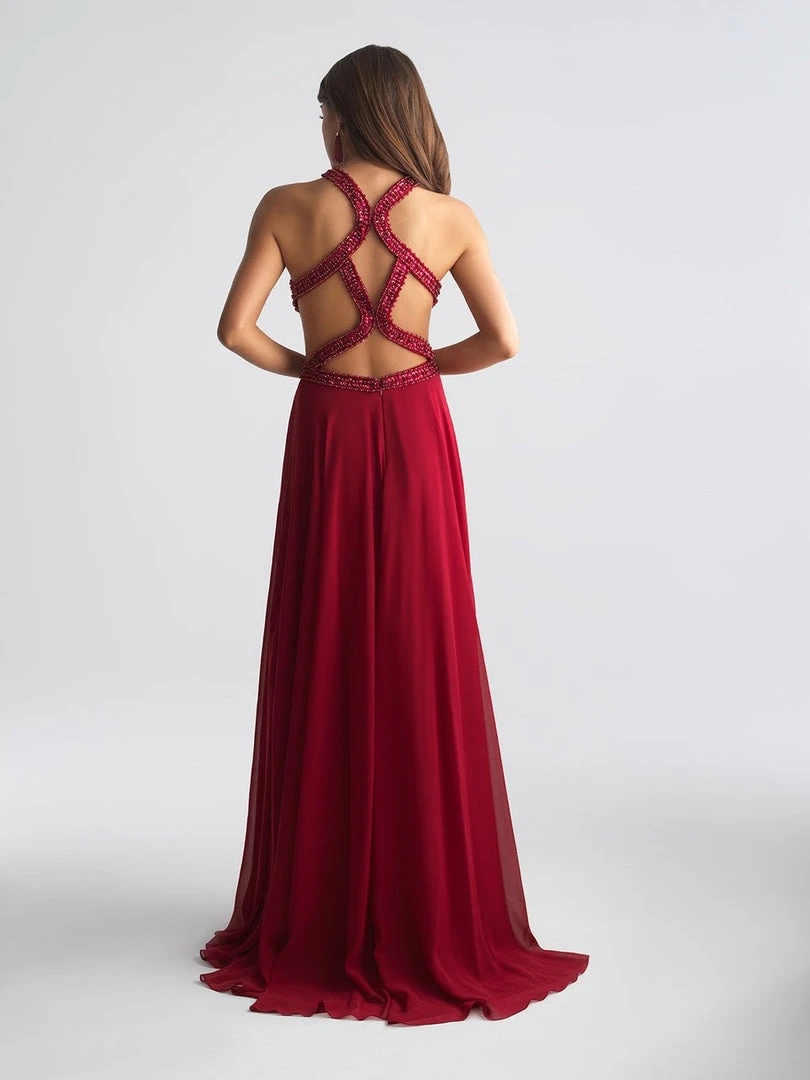 Formal Gowns Madison James - 18-694 Beaded Halter A-line Dress 4 Formal Gowns Madison James - 18-694 Beaded Halter A-line Dress