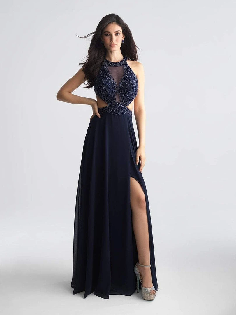 Formal Gowns Madison James - 18-694 Beaded Halter A-line Dress 5 Formal Gowns Madison James - 18-694 Beaded Halter A-line Dress