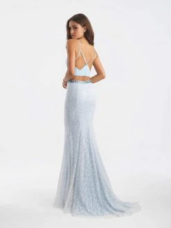 Madison James - 18-711 Two Piece V-neck Sheath Dress