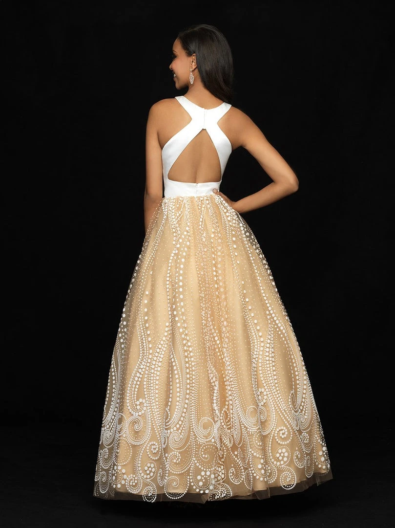 Madison James - 18-716 Long Satin Halter A-line Dress Formal Gowns 4 Madison James - 18-716 Long Satin Halter A-line Dress Formal Gowns