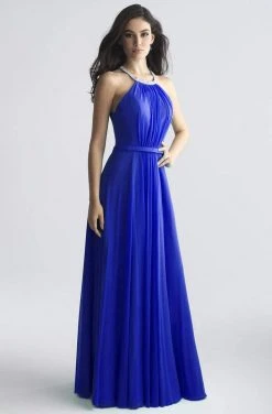 Formal Gowns Madison James - 18-724 Halter Style Drape Chiffon A Line Dress 8 Formal Gowns Madison James - 18-724 Halter Style Drape Chiffon A Line Dress