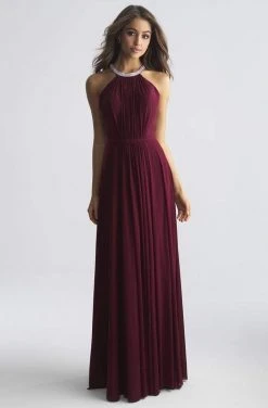 Formal Gowns Madison James - 18-724 Halter Style Drape Chiffon A Line Dress 9 Formal Gowns Madison James - 18-724 Halter Style Drape Chiffon A Line Dress