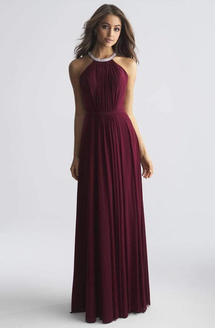 Formal Gowns Madison James - 18-724 Halter Style Drape Chiffon A Line Dress 6 Formal Gowns Madison James - 18-724 Halter Style Drape Chiffon A Line Dress
