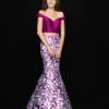 Formal Gowns Madison James - 18-725 Two Piece Mikado Printed Mermaid Dress