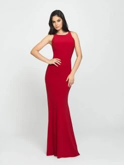 Formal Gowns Madison James - 19-104 Ruched Open Back Sheath Gown
