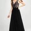 Formal Gowns Madison James - 19-108 Asymmetrical Embroidered High Slit Gown 1 Formal Gowns Madison James - 19-108 Asymmetrical Embroidered High Slit Gown