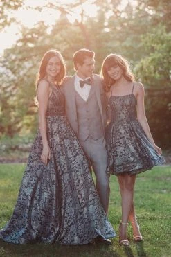 Madison James - 19-113 Laser Cut Lace A-line Dress Cocktail Dresses 12 Madison James - 19-113 Laser Cut Lace A-line Dress Cocktail Dresses