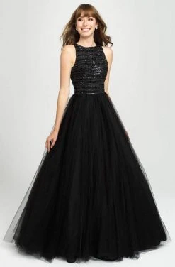 Madison James - 19-119 Beaded Jewel Pleated Ballgown Formal Gowns