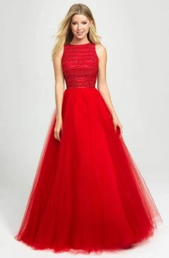 Madison James - 19-119 Beaded Jewel Pleated Ballgown Formal Gowns 9 Madison James - 19-119 Beaded Jewel Pleated Ballgown Formal Gowns