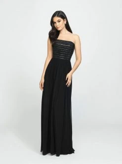 Formal Gowns Madison James - 19-120 Beaded Strapless A-Line Evening Dress