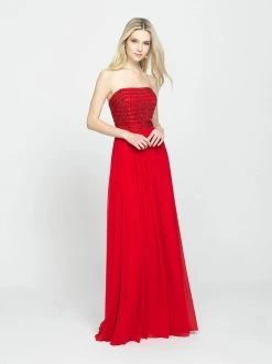 Formal Gowns Madison James - 19-120 Beaded Strapless A-Line Evening Dress