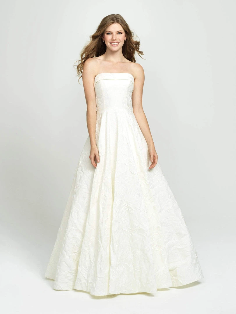 Madison James - 19-124 Strapless Floral Brocade Evening Gown Formal Gowns 7 Madison James - 19-124 Strapless Floral Brocade Evening Gown Formal Gowns