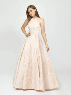 Madison James - 19-125 Halter Strappy Back Floral Brocade Evening Gown Formal Gowns 13 Madison James - 19-125 Halter Strappy Back Floral Brocade Evening Gown Formal Gowns