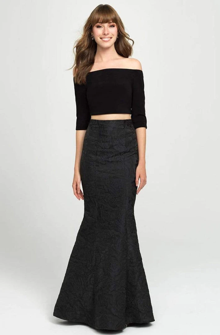 Madison James - 19-126 Quarter Sleeve Off Shoulder Floral Print Gown 7 Madison James - 19-126 Quarter Sleeve Off Shoulder Floral Print Gown